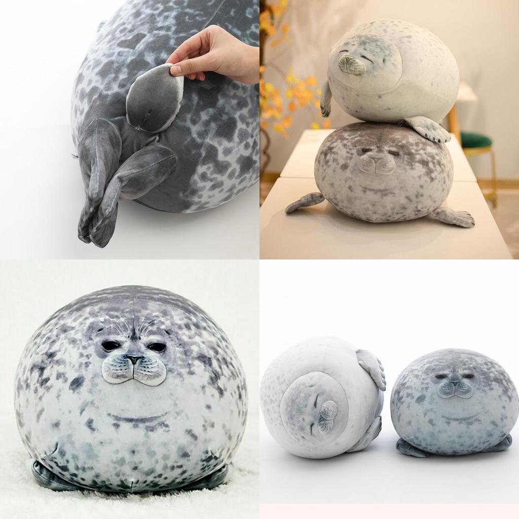 Large Chubby Blob Seal Plush Toy Animal Pillow Pet Soft And Cute Ocean Stuffed Doll Gift