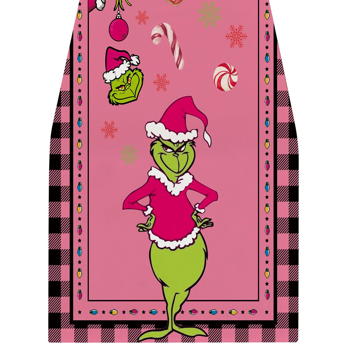 

Table Runner Merry Christmas Whoville Winter Holiday Party Fireplace Kitchen Dining Room Home Decor One Size