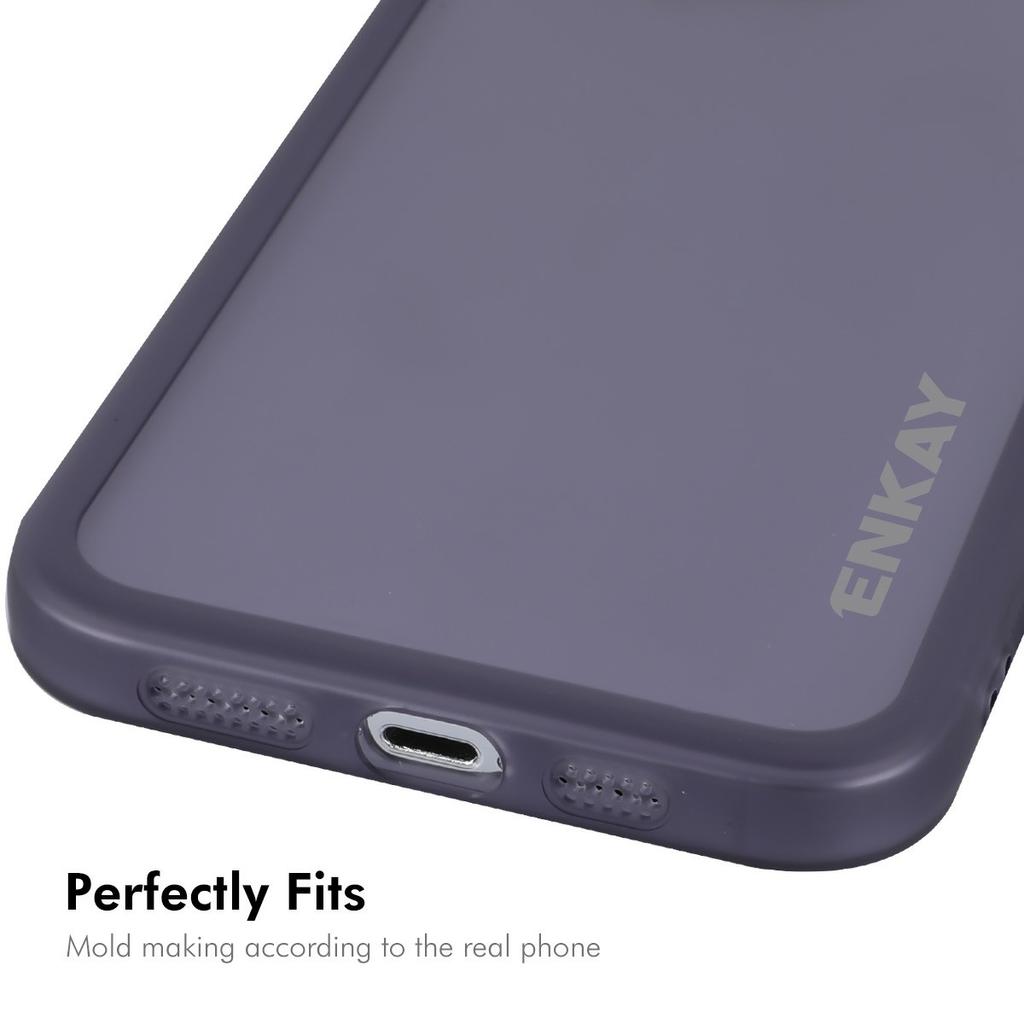 ENKAY HAT PRINCE For iPhone 15 Pro Case Matte TPU Phone Cover with Lens Film