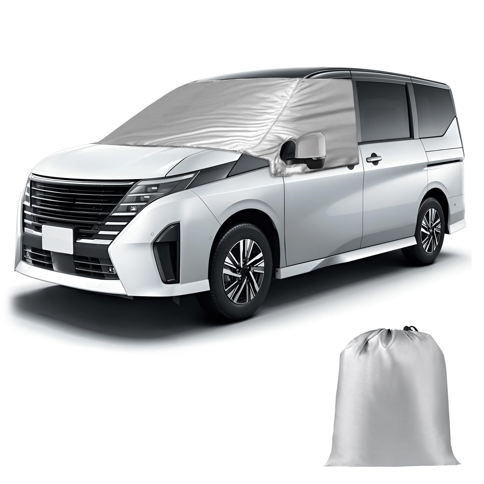 

Syncnika Windshield Cover for Toyota Serena C27 UV Car 600D Thick Sun Rain and Snow Light Suitable for All Silver (2016-2022), Protection, Sunshade,