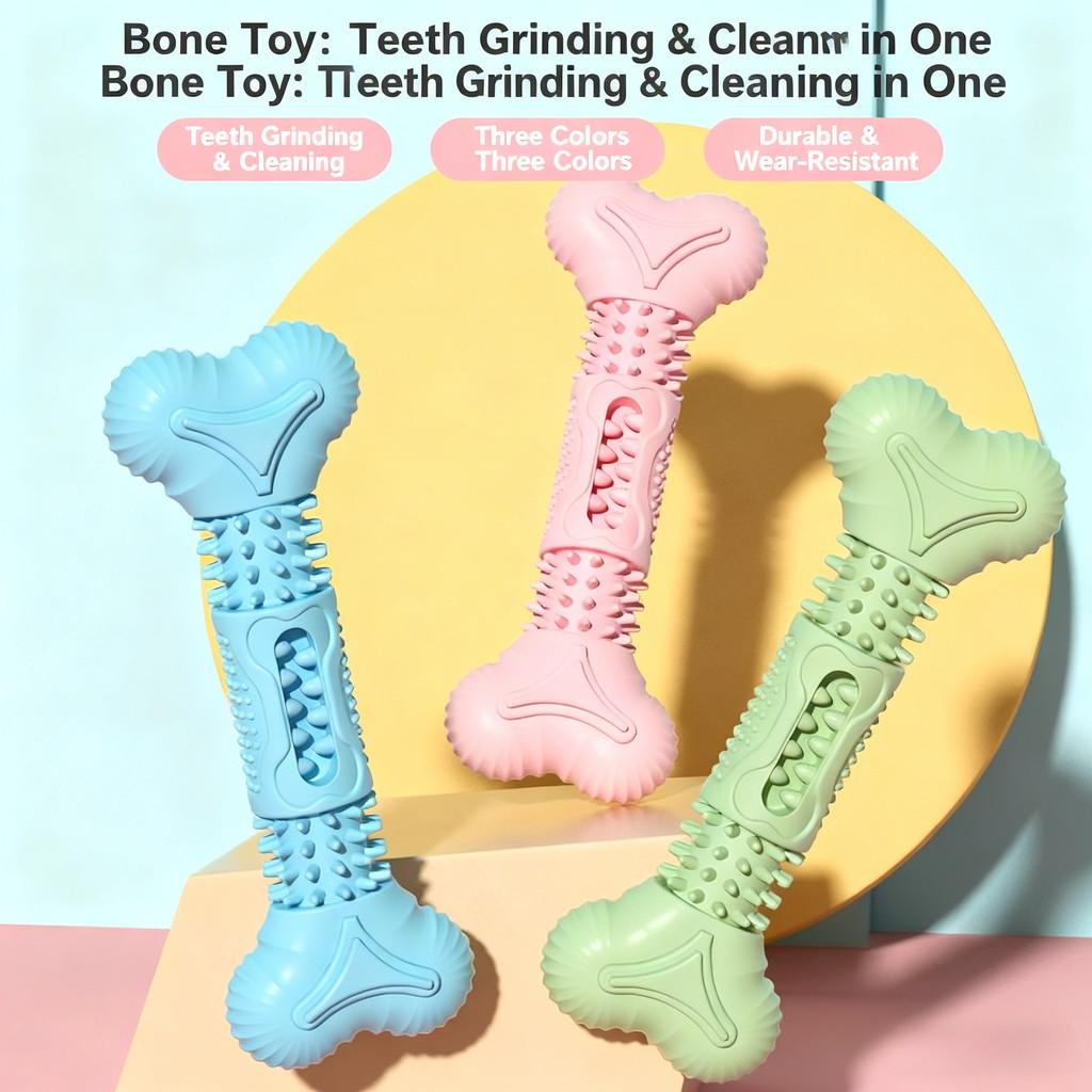 Ny typ av husdjursleksak, tillverkad av simulerat benmaterial, säker, giftfri, slitstark, tuggsäker, lätt att rengöra, lämplig för utomhusinteraktiv träning