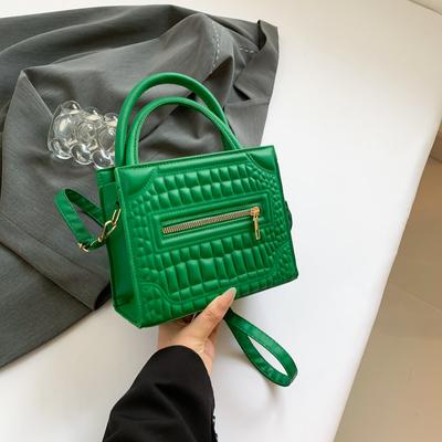 Bag Stone Pattern Women'S Bag Fashion Handbag Textured Pu Shoulder Bag Niche Versatile Messenger Bag