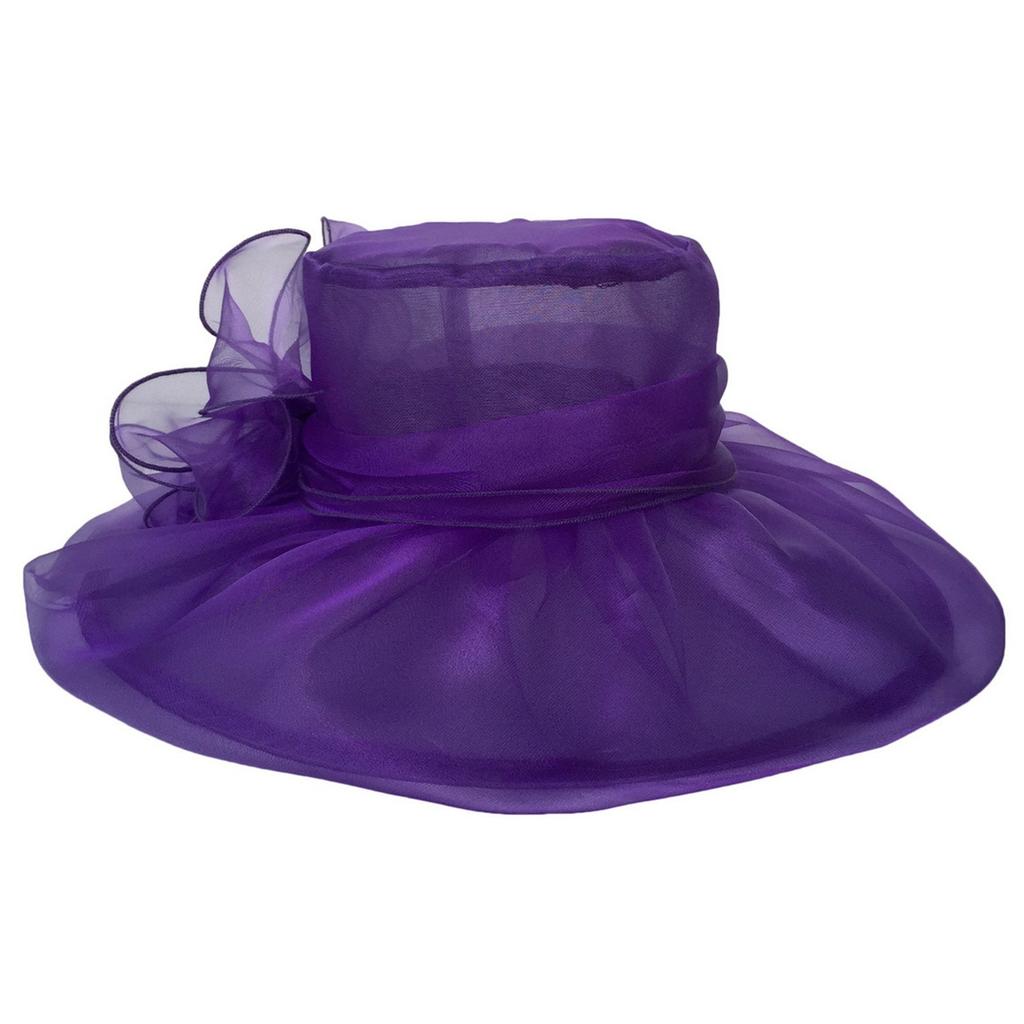 Women's Organza Wide Sun Hat Foldable UV Beach Hat