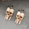 Dark Terror Skull Teeth Earrings