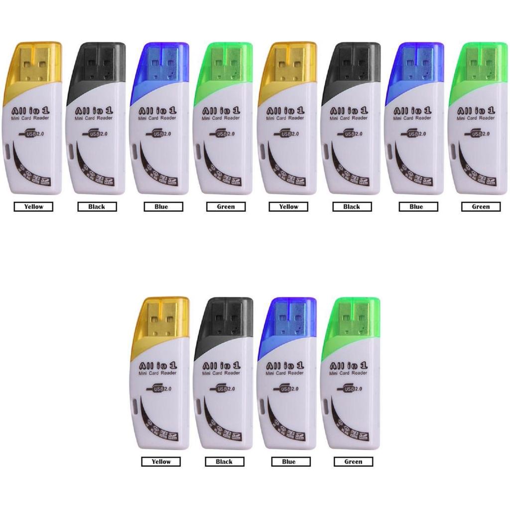 Sleek And Compact 4 In 1 Usb Card Reader Multi-functional Sd Tf Ms M2 For Computers