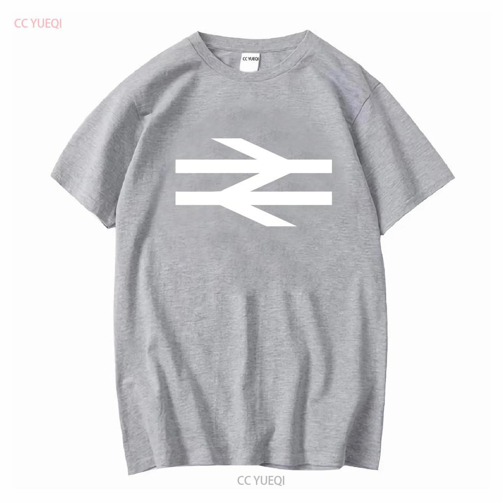 British Rail som buren av Damon Albarn T-shirt 100% premium bomull Pilar Tåg långa eller korta ärmar vintage Tvättad Mjuk Avslappnad