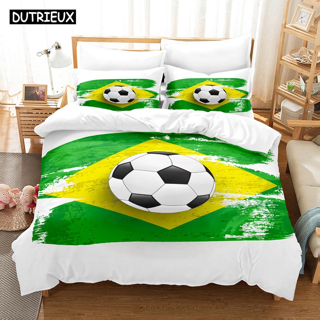 3D Football Bedding Sets Duvet Cover Set With Pillowcase Twin Full Queen King Bedclothes Bed Linen