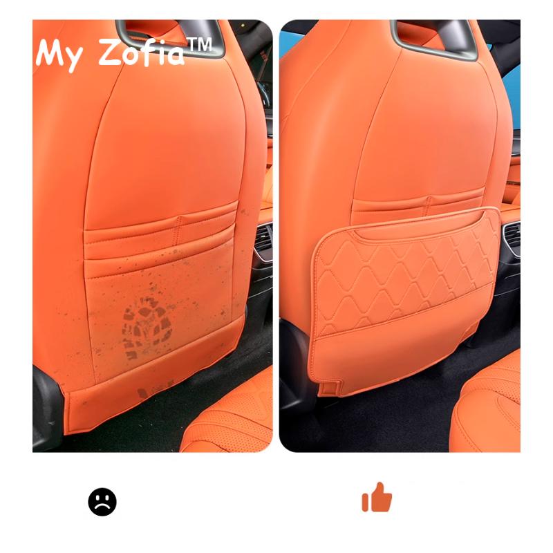 For BYD Sealion 7 Sea Lion 07 EV 2024 2025 Car Seat Car Door Back Anti-kick Protector PU Leather Anti Kick Mat Pad Accessories