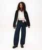 Tamijinseu Ella Barrel Dark Denim Pants (T32G0Neb46Twt11Bk)