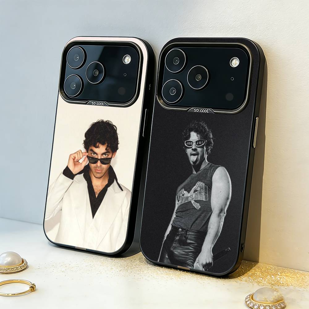 Joe J-Jonas Singer Phone Case For iPhone17,16,15,14,13,12,11,Pro,MAX Gray Matte Silicone Black Cover