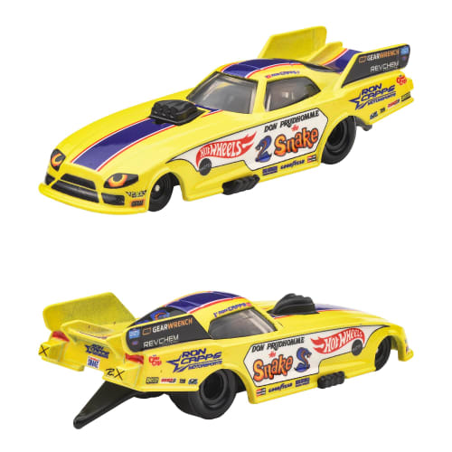 Hot Wheels Premium 2-Pack '72 Plymouth Cuda FC/Rob 'n' Pinks Vehicle Toy, Miniature Car, Ages 3+, Multi, JBL01