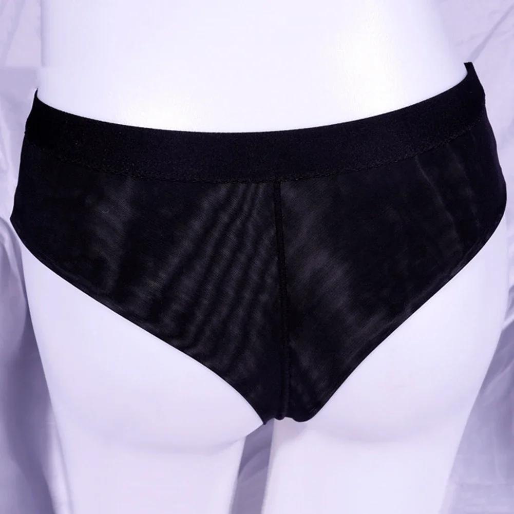 Lace Sheer Sissy Panties Men'S Hiding Gaff Thong Fake Vaginal Padded Shaping Briefs For Crossdressing Transgender Men Underwear