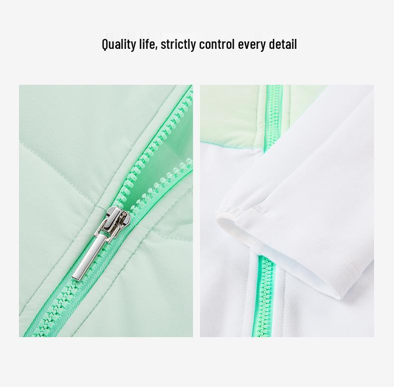 Women's Windproof Long Sleeve Golf Jacket - Autumn/Winter Sunscreen, Korean Style, Warm and Slimming Sportswear