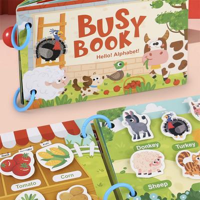 Montessori Dzieci Busy Book Moja Pierwsza Cicha Książeczka Naklej Wczesna Nauka Edukacja Zabawki Dzieci Gra w Dopasowywanie Dla Dzieci 2 3 Lata