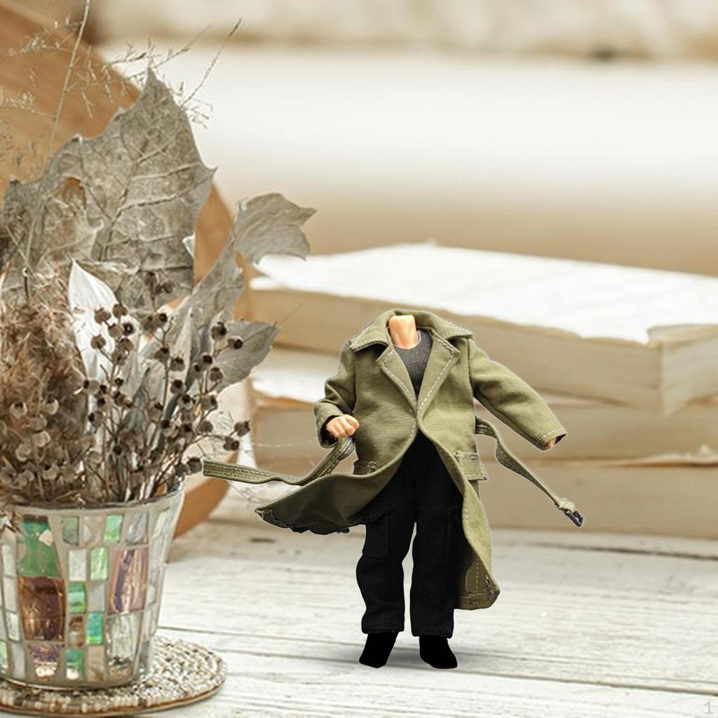 1/18 Male Figure Long Windbreaker 3.75" Costume DIY Doll Dress up Accessories Model