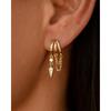 Trendy Triple Dangle Chain Huggie Earrings, Comfortable All-Day Wear Jewelry, Perfect Valentine’s Day Gift for Her