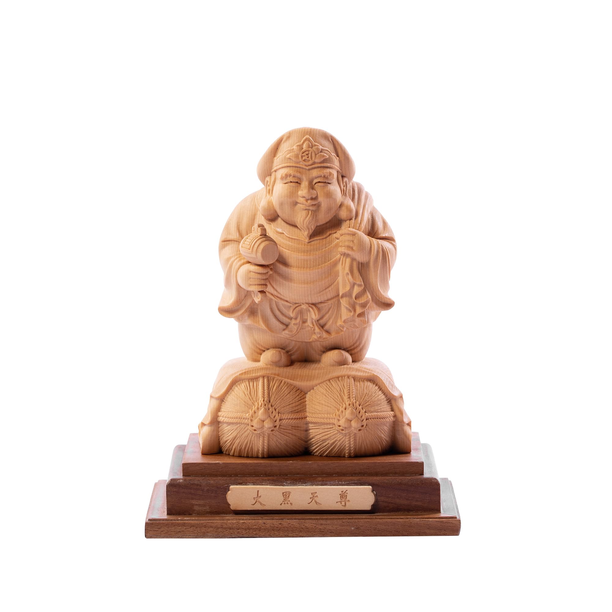 

Daikokuten Daikoku-sama Figurine, Buddhist Statue, Seven Lucky Gods, Buddhist Altar Statue, Wood Carving, Hinoki Wood, Auspicious Item, Entryway