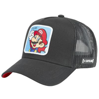 Super Mario Bros Cap, schwarze Herrenmütze
