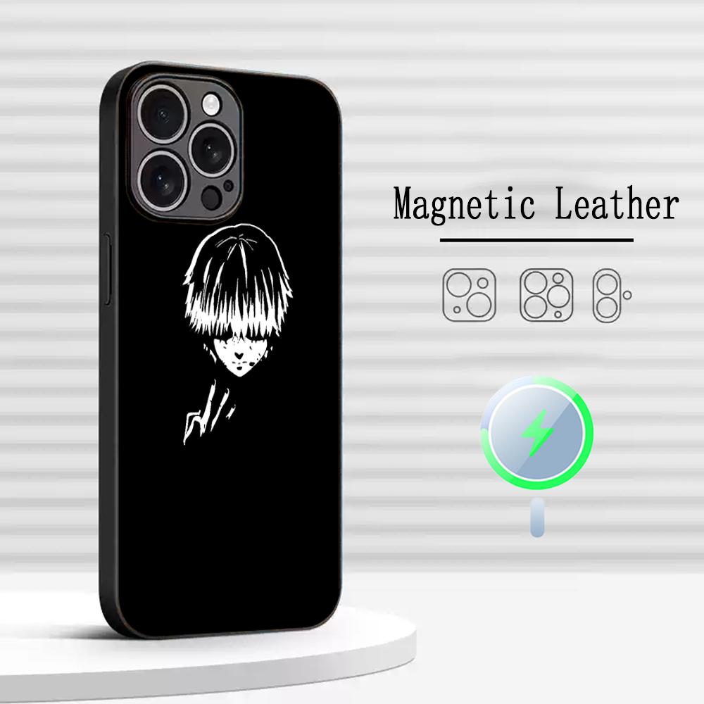 Pop Hot Tokyo Ghoul Anime Pattern Phone Case For iPhone 17 16 15 14 13 12 Plus Pro Max High-end Luxury Magsafe Sheepskin