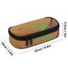 Pencil Pouch Daily Use 300D Polyester Zip Around Closure with Main Pocket Mesh Layer and Removable Pen Divider for Classroom Use