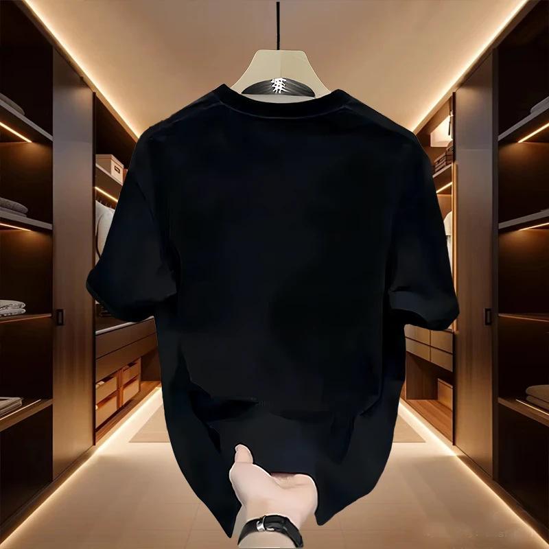 Trendige Marke Kurzarm Reines Baumwoll Herren T-Shirt mit Aufdruck Trendiges Vielseitiges Rundhals-T-Shirt für Damen und Herren Herren