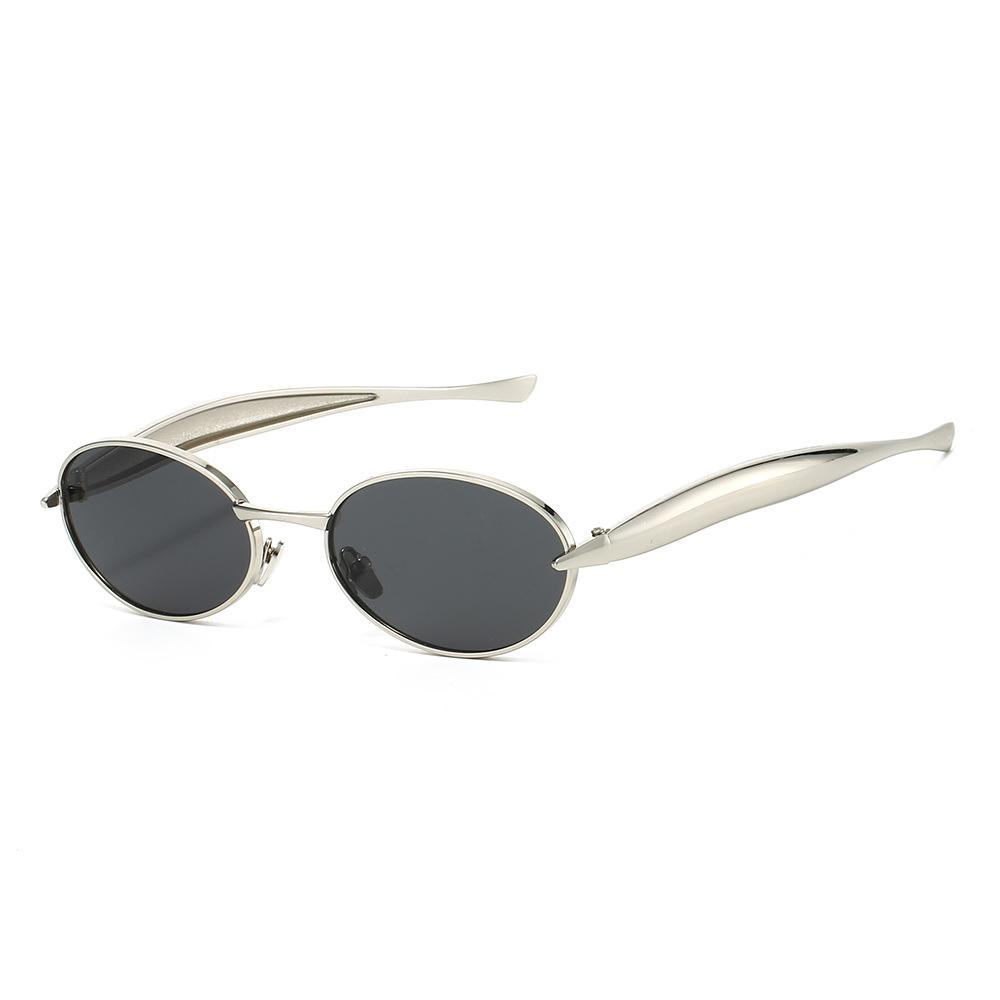 New Fashion Oval Sunglasses For Men And Women Uv400 Alloy Eyewear Fish-Shaped Sun Glasses High Quality Brand Designer