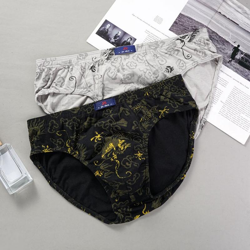 Men's Underwear Briefs Men's Cotton Briefs Comfortable Breathable Large Size Underwear