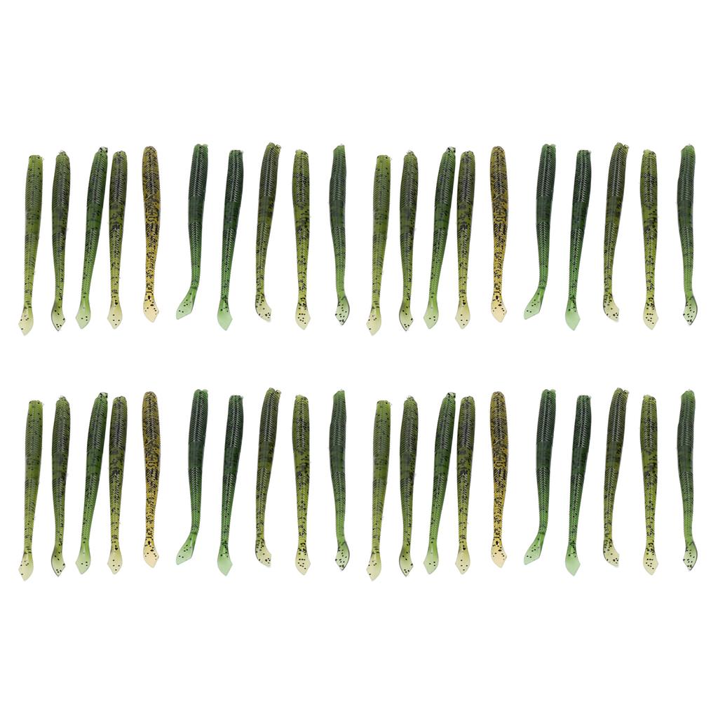 4Set Artificial Simulation Soft Silicone Earthworm Shape Lure Bait Fishing Accessory3#