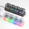 LED Klavye Anahtarlık Yetişkinler İçin Fidget Oyuncak Fidget Tıklayıcı Stres Giderici Anahtarlıklar Stres Atma Aparatı İlginç Kolye