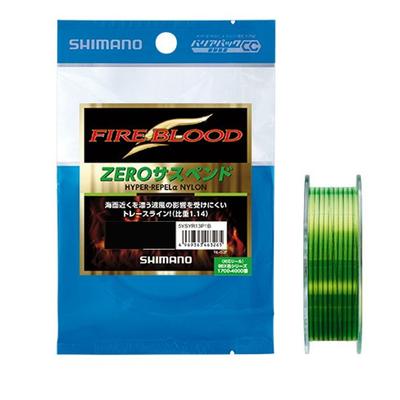 SHIMANO Fireblood Hyper Repel ZERO Suspend Nylon Fishing Line, 150m, Size 4, Yellow-Green, NL-I52P