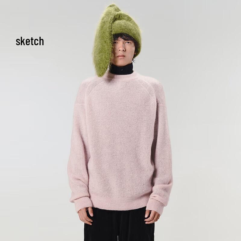 

CROQUIS Men s Mohair Blend Round Neck Pullover Sweater S