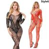 One Piece Plus Size Ženy Žhavé Sexy Spodní Prádlo Květinový Vzor Síťovaná Body Punčocha Body Spodní Prádlo Košilka Spací prádlo Spodní prádlo Kostýmy Sexy