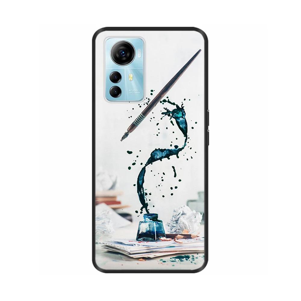 Cute Phone Case For Blade A72s 4G Case Flower Cartoon Painted Soft Silicone Fundas for ZTE Optus X Max A 72s Cover Protective