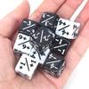 SELECOCO Dice Counter Token Dice 20 Pcs D6 Dice White +1/+1 Black - 1/-1 for 16mm MTG CCG (Plain)
