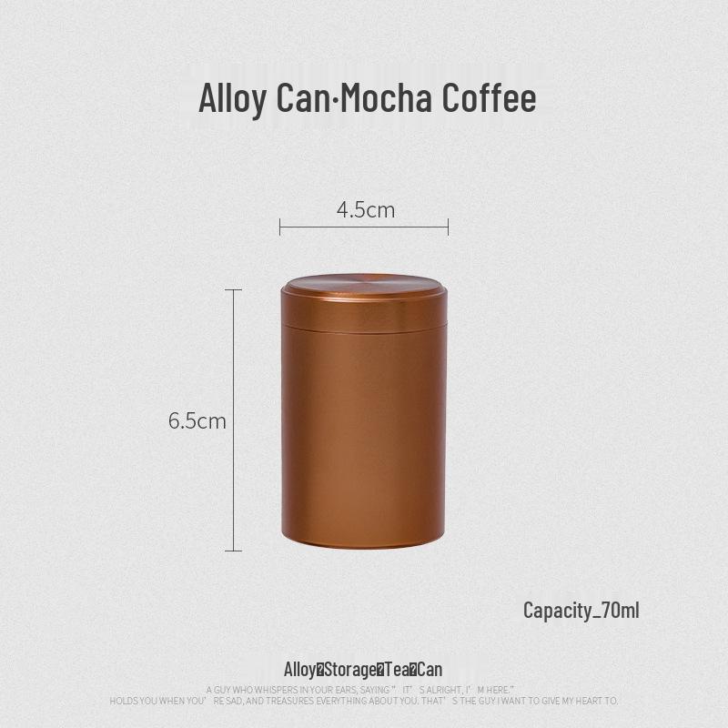 Compact Titanium-Aluminum Tea Storage Can: Small, Portable, and Sealed.