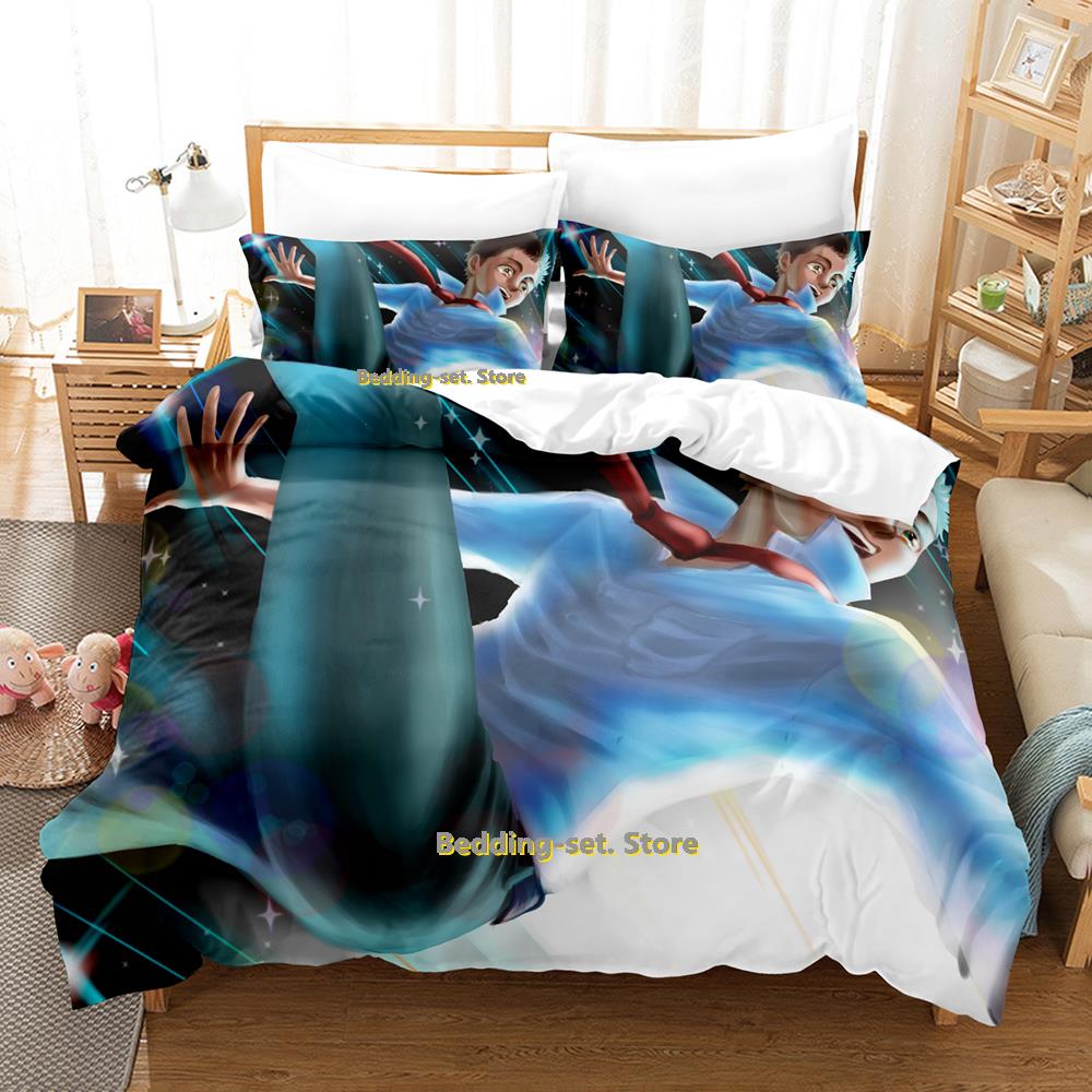 Comforter Dance Dance Danseur Bedding Set Cartoon Anime Three-Piece Set Adult Kid Bedroom Three-Piece Suits 3D Kawaii Juego De Ropa D