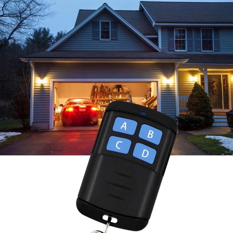 433MHz Universal Remote Control 1527 Learning Code 4 Button Transmitter For Gate Garage Door Light Remote Controller