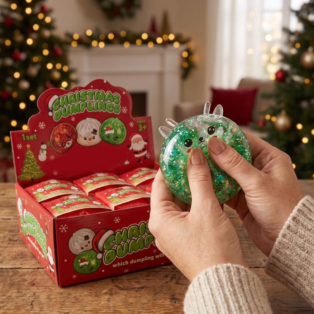 Christmas Steamed Bun Toy Sensory for Stress Random Color