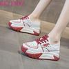 Fashion GKTINOO Genuine Leather Sandals Summer Brand Comfy Lace Up Platform Vulcanize Women Chunky Sneakers Hollow Summer Loafers Shoes