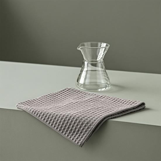 Dishwashing Rag, Double-Sided Waffle Microfiber Dish Scrubber, Stain Removing Dish Towel for Kitchen Counters Bars