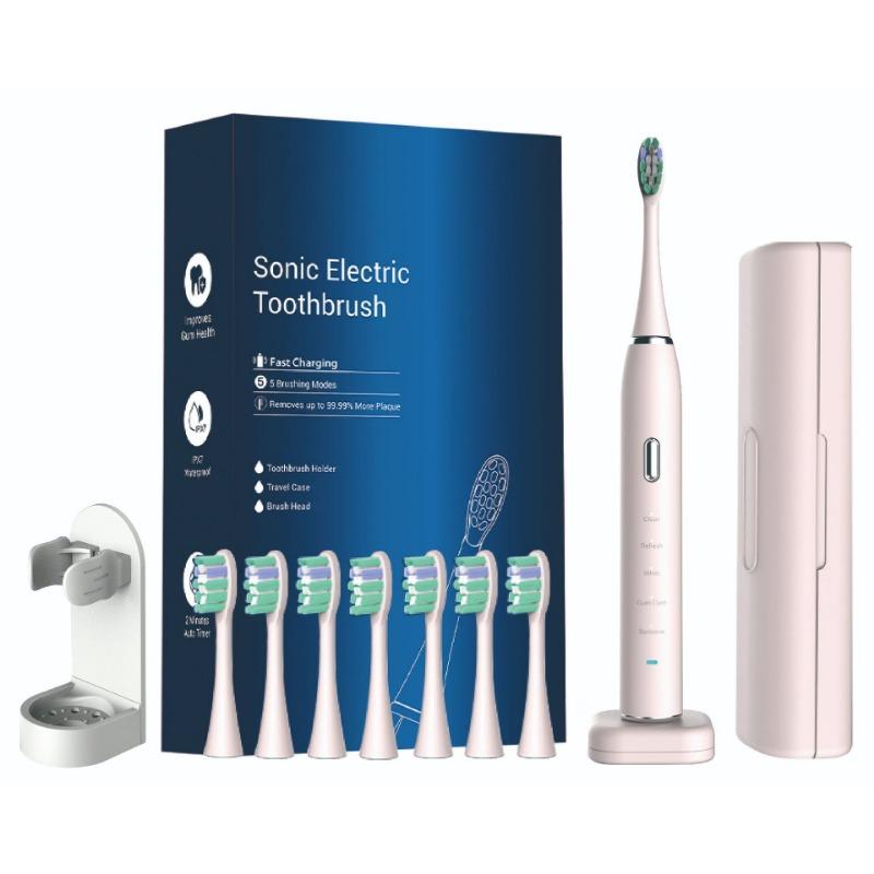 Electric Toothbrush English Neutral Acoustic Wave Scanning Wireless Replaceable Brush Head