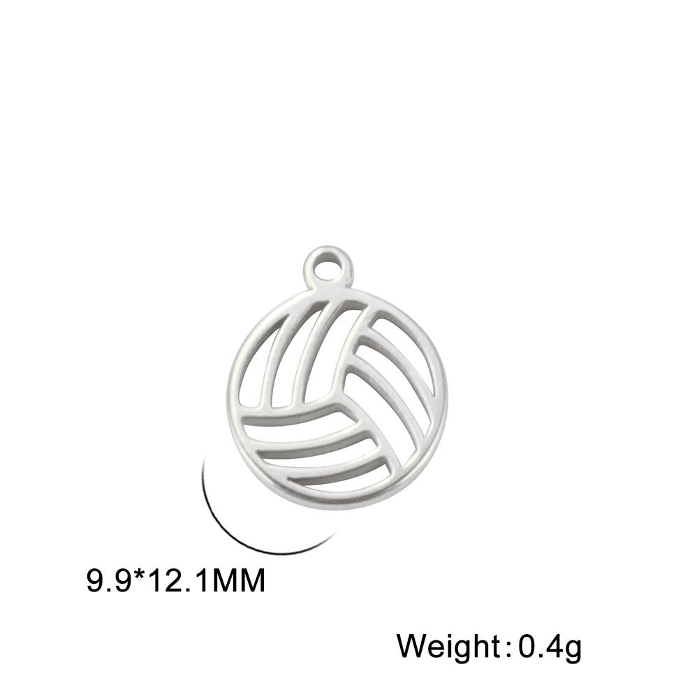 Teamer 10pcs Charms for Jewelry Making DIY Jewelry Accessories Stainless Steel Heart Ball Pendant for Bracelet Necklace Earrings