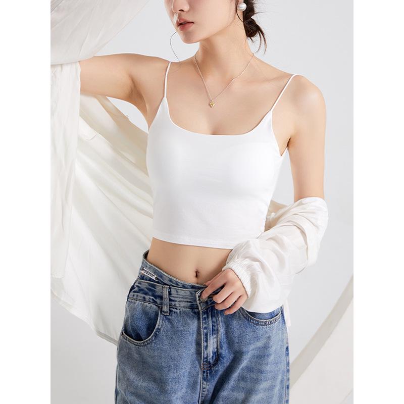 Maiou Camisolă Căptușit pentru Femei Spicy Girl Top Scurt Sexy de Vară