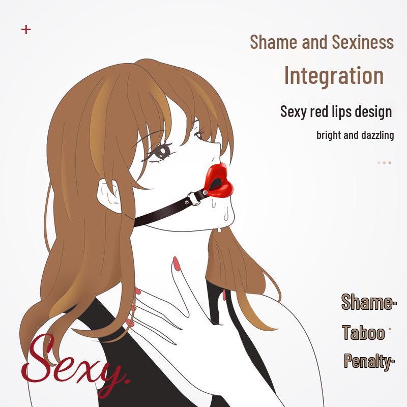 Adult Silicone Gag Ring for Female Slave Oral Training and SM Play