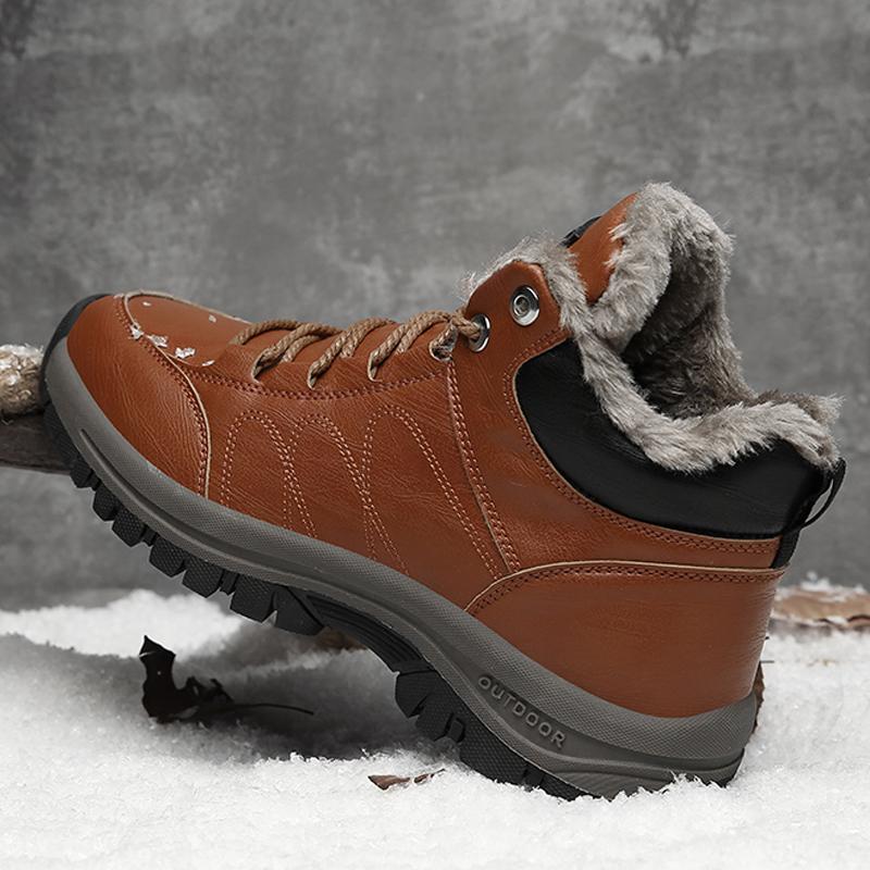 Pánské zimní boty Ležérní teplé sportovní boty Plus sametové Venkovní běžecké turistické boty Velká velikost Turistické boty Pánské boty