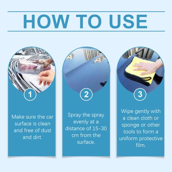 Automotive Coating Spray Easy to Use Waterless Car Quick-Acting Coating Agent Car Scratch Remover Wax Polish