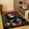 Skull Faced Girl Gothic Horror Skull Carpet Rug for Bedroom Living Room Sofa Doormat Home Decor,Kid Game Area Rug Non-slip Mat