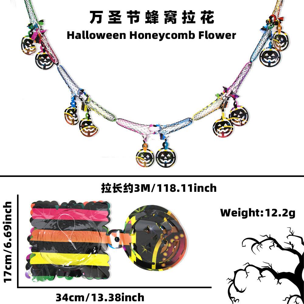 Cheerful Halloween Themed Hanging Decorations With Colorful Pumpkin Ghost Bat And Spider Designs