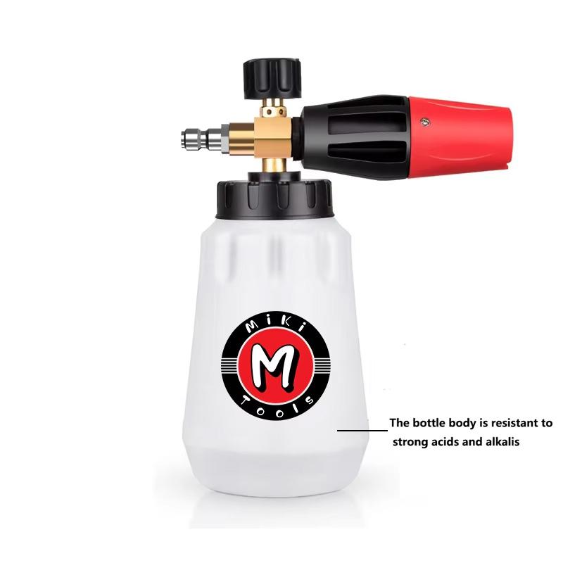 

Пенная насадка, пенная насадка, распылитель для пены, регулируемый угол наклона с быстрым соединением 1/4 дюйма, три слоя пенной сетки для мойки автомобиля