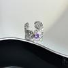 Hot Selling Classic Purple Stainless Steel Rings for  Women's Exquisite Advanced Sense Light Luxury Sweet Cool Niche